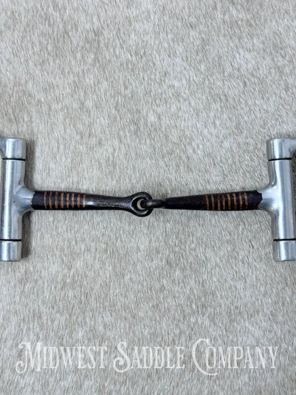 Sweet Iron Offset Snaffle D Ring Bit Copper Inlay 5” - Bit