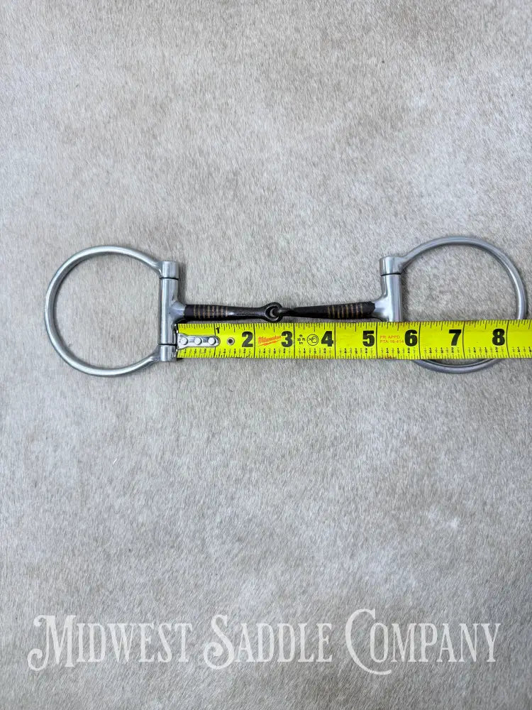 Sweet Iron Offset Snaffle D Ring Bit Copper Inlay 5” - Bit