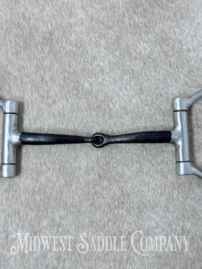 Sweet Iron Offset Snaffle D Ring Bit Copper Inlay 5” - Bit