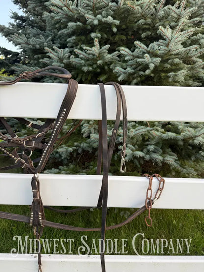 Team Leather Pulling Harnesses with Collars Large Pony / Light Horse Size 19” Red Hames - Driving Harness