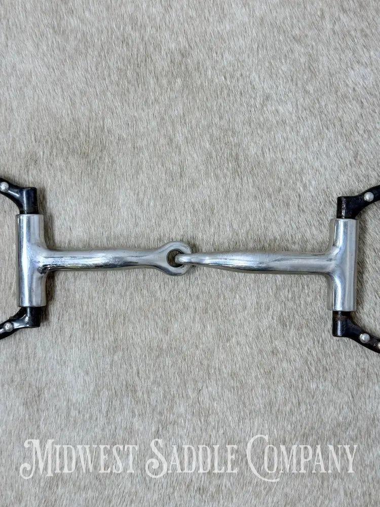 Toklat Black Satin Sweet Iron Snaffle with Copper Inlay 5” - Bit