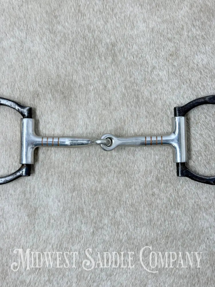 Toklat Black Satin Sweet Iron Snaffle with Copper Inlay 5” - Bit