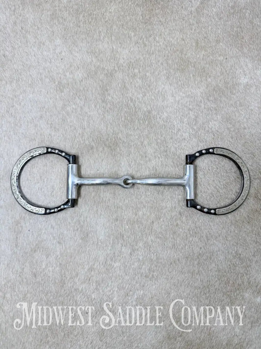 Toklat Black Satin Sweet Iron Snaffle with Copper Inlay 5” - Bit