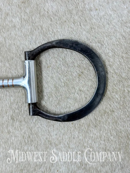 Toklat Black Satin Sweet Iron Snaffle with Copper Inlay 5” - Bit