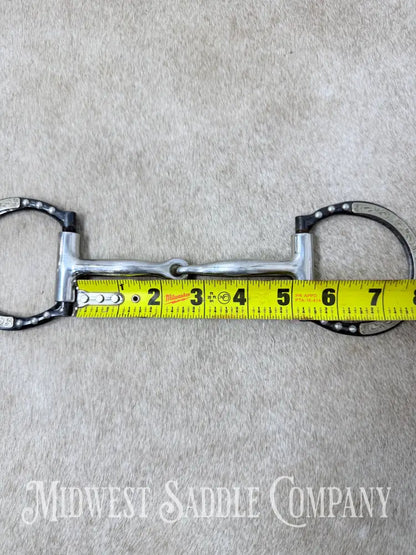 Toklat Black Satin Sweet Iron Snaffle with Copper Inlay 5” - Bit