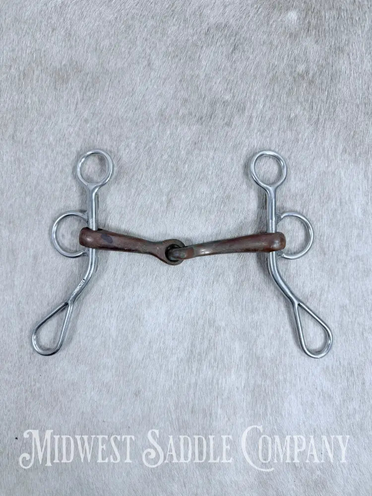 Trammell Short Shank Argentine Copper Jointed Curb Bit 5”