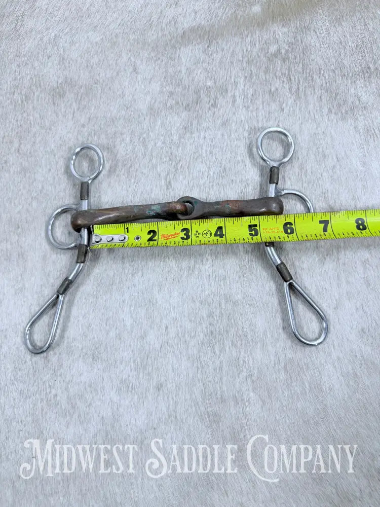 Trammell Short Shank Argentine Copper Jointed Curb Bit 5”