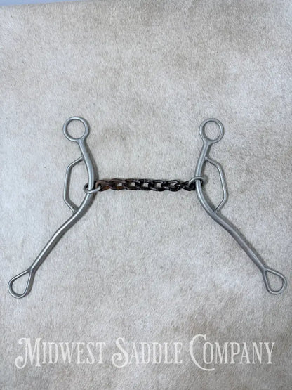 Trammell Sweet Iron Chain Mouth Sliding Gag Lift Bit 5.5” - Bit