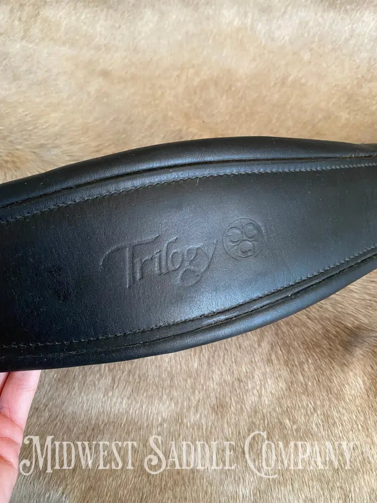 Trilogy Black Leather English Girth - 28 Inch