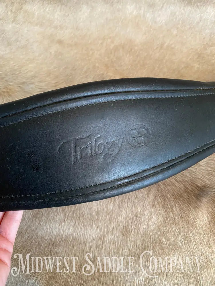 Trilogy Black Leather English Girth - 28 Inch