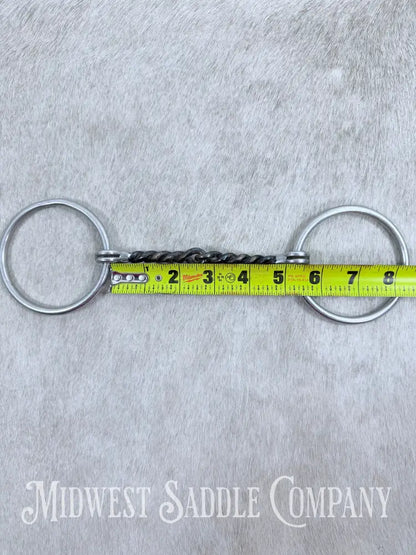 Twisted Sweet Iron Wire Ring Snaffle Bit 5” Bit