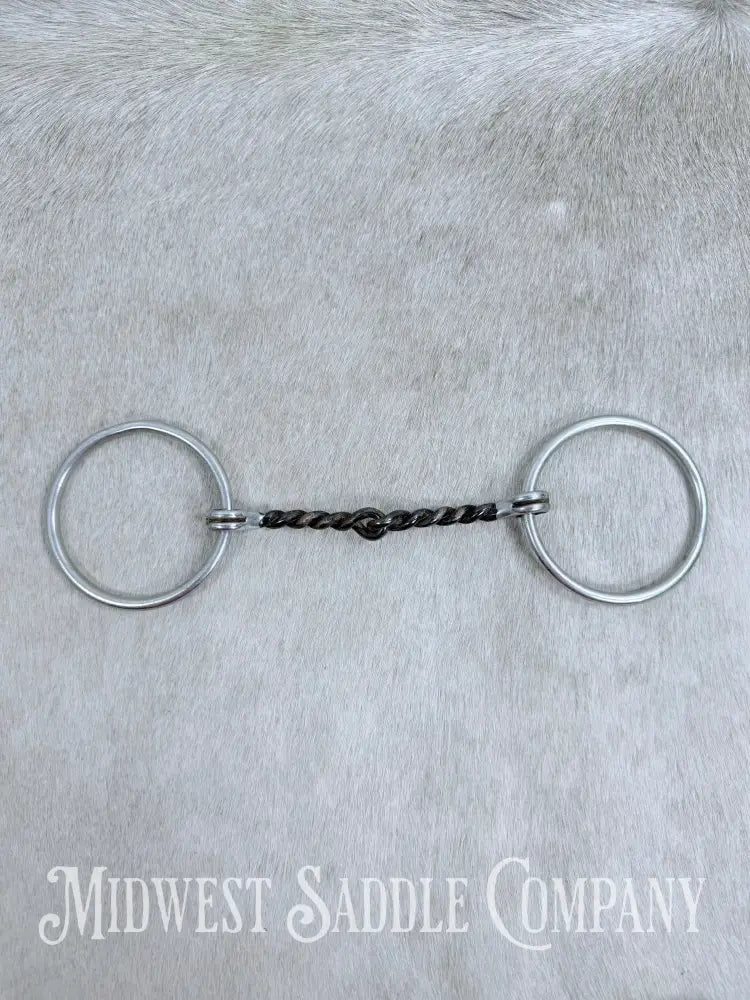 Twisted Sweet Iron Wire Ring Snaffle Bit 5” Bit