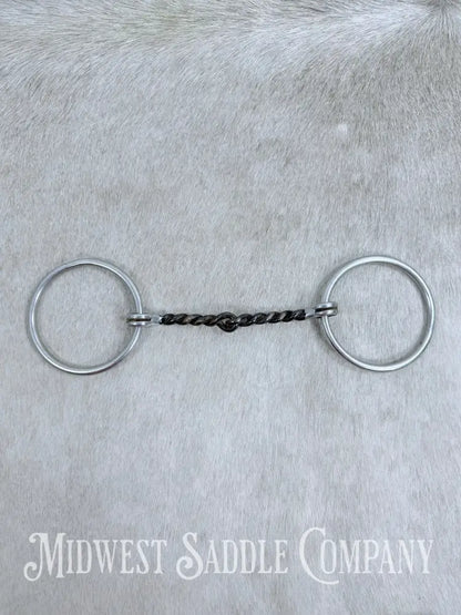 Twisted Sweet Iron Wire Ring Snaffle Bit 5” Bit