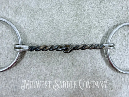 Twisted Sweet Iron Wire Ring Snaffle Bit 5” Bit