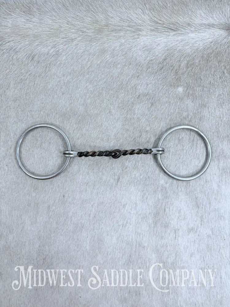 Twisted Sweet Iron Wire Ring Snaffle Bit 5” Bit
