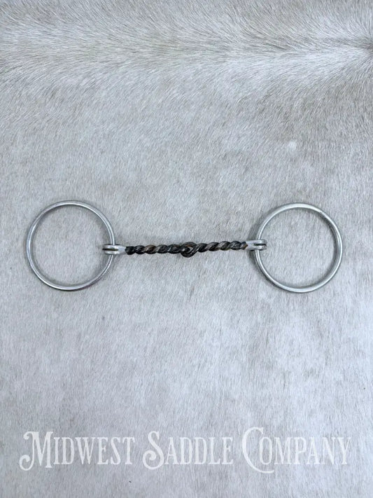 Twisted Sweet Iron Wire Ring Snaffle Bit 5” Bit