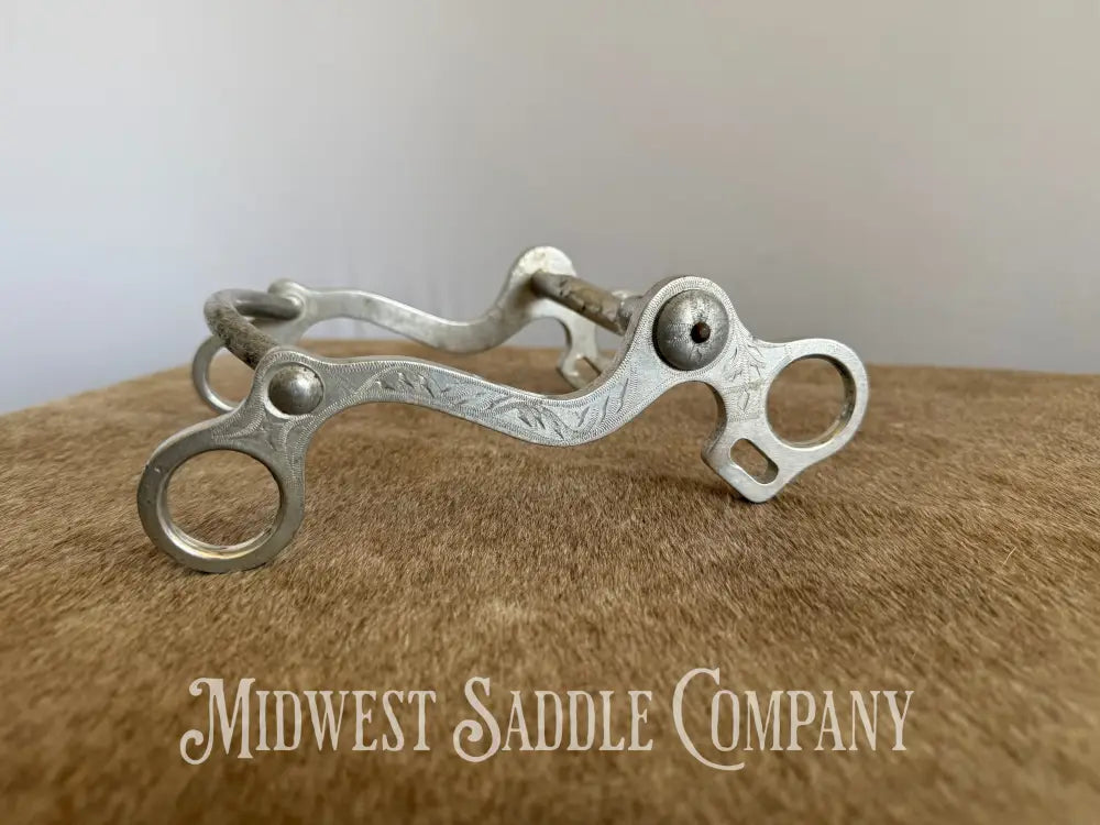 Vintage Crockett Renalde Aluminum Small Port Western Horse Curb Bit Bit