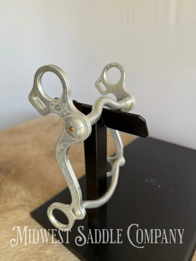 Vintage Crockett Renalde Aluminum Small Port Western Horse Curb Bit Bit