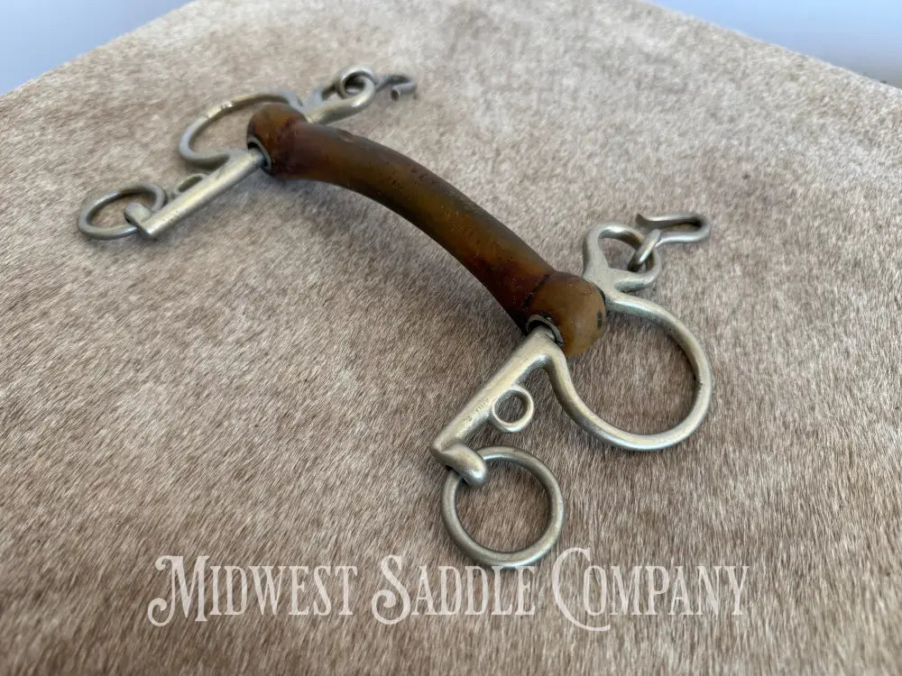 Vintage Harvey Comfort Bar Rubber Mullen Mouth English Horse Bit Bit