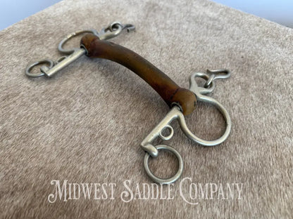 Vintage Harvey Comfort Bar Rubber Mullen Mouth English Horse Bit Bit