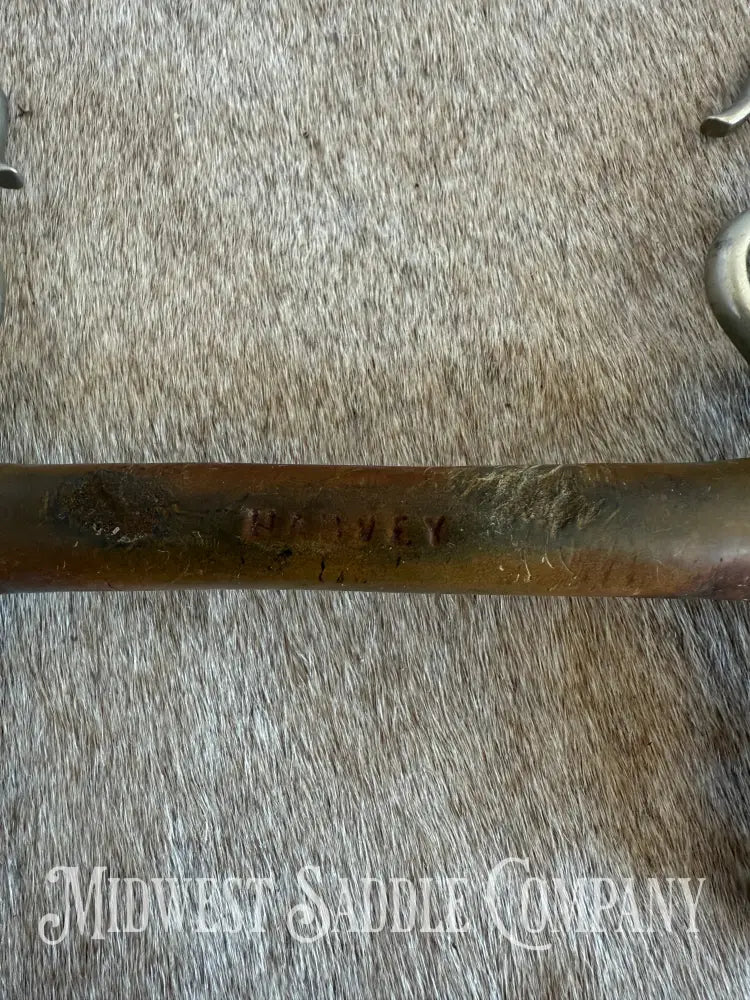 Vintage Harvey Comfort Bar Rubber Mullen Mouth English Horse Bit Bit
