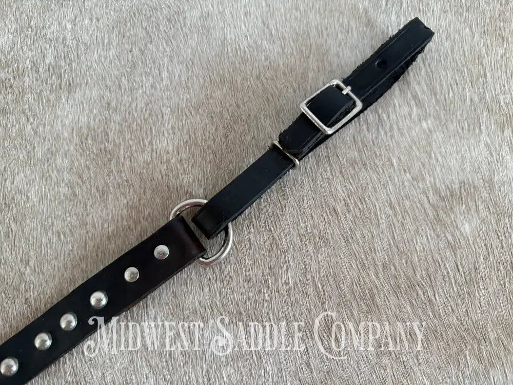 Vintage Pony Studded Dot Leather Breast Collar Breast Collar