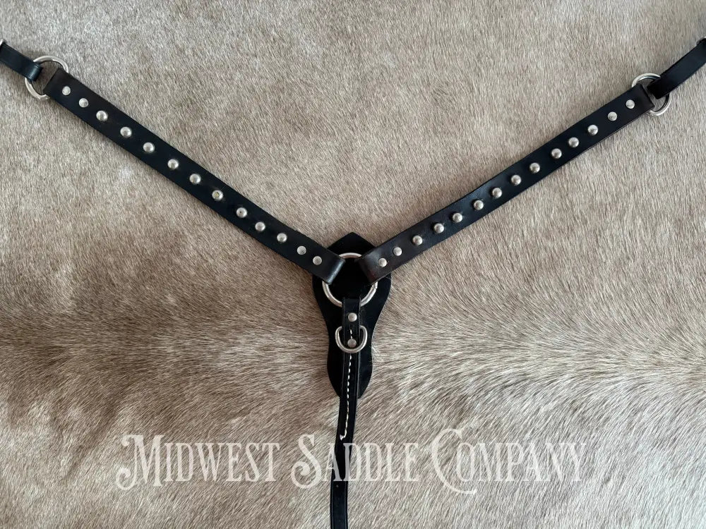 Vintage Pony Studded Dot Leather Breast Collar Breast Collar