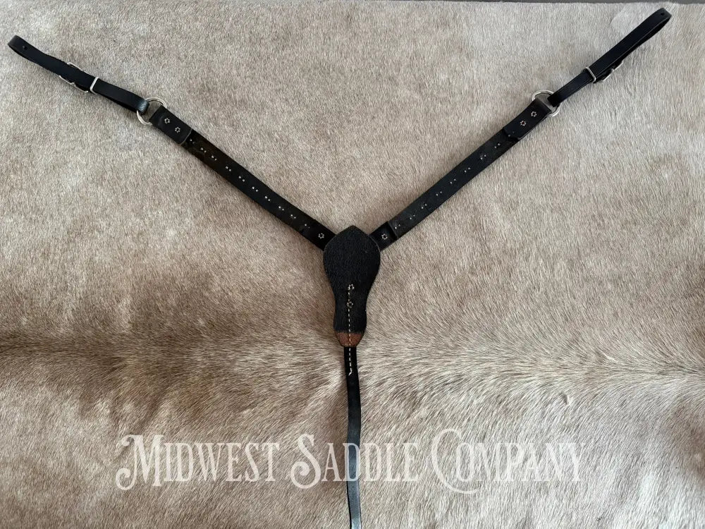 Vintage Pony Studded Dot Leather Breast Collar Breast Collar