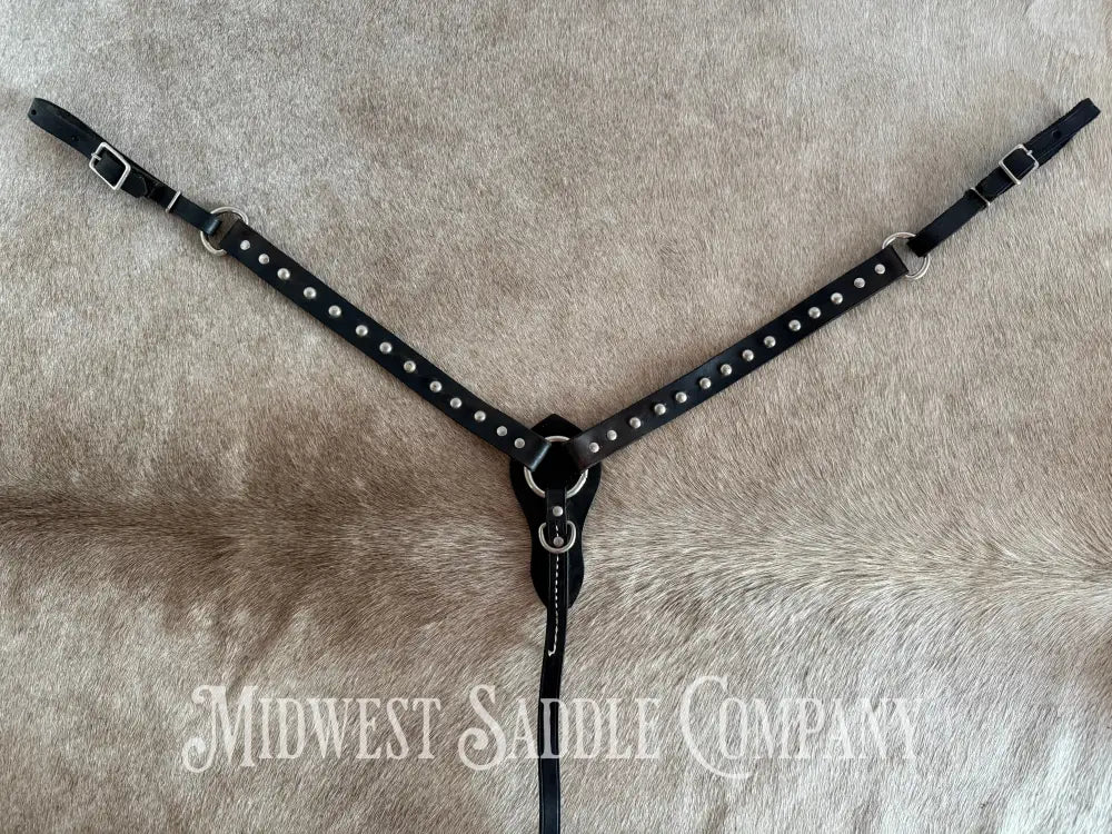 Vintage Pony Studded Dot Leather Breast Collar Breast Collar