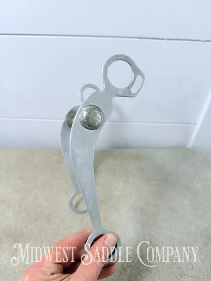 Vintage Reinsman RB Aluminum 740 Sweet Iron Western Port Mouth Bit Engraved Silver Conchos 5” - Bit
