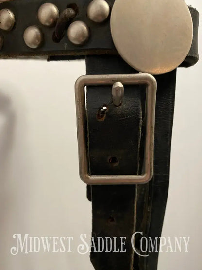 Vintage Studded Dot Pony Bridle with Leather Split Reins Bridles & Headstalls