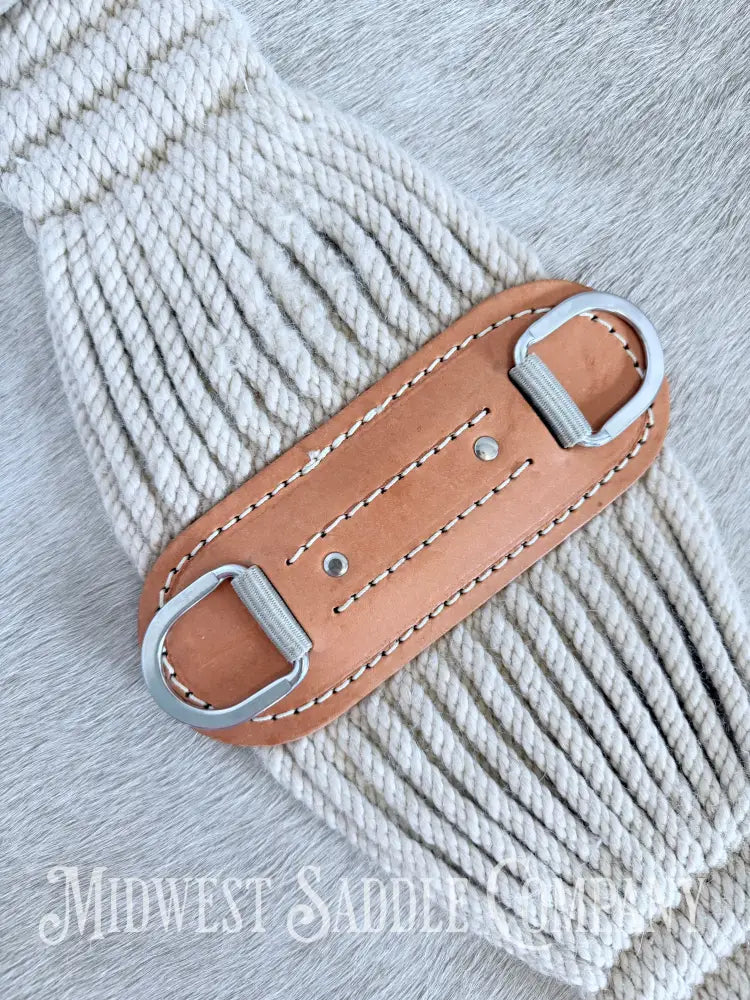 Weaver Equine Smart Cinch Natural Blend 27 Strand Roper & Roll Snug Horse Cinch Buckle 32 in Cinch