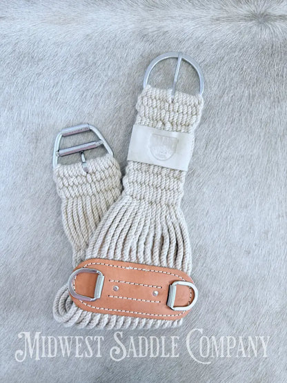 Weaver Equine Smart Cinch Natural Blend 27 Strand Roper & Roll Snug Horse Cinch Buckle 32 in Cinch