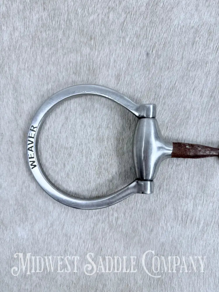 Weaver Pro Series Sweet Iron Dogbone Weighted Snaffle Copper Inlay 5” Bit