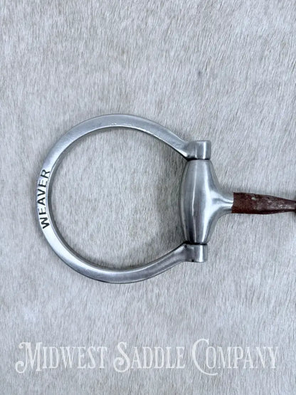 Weaver Pro Series Sweet Iron Dogbone Weighted Snaffle Copper Inlay 5” Bit
