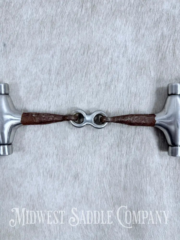 Weaver Pro Series Sweet Iron Dogbone Weighted Snaffle Copper Inlay 5” Bit