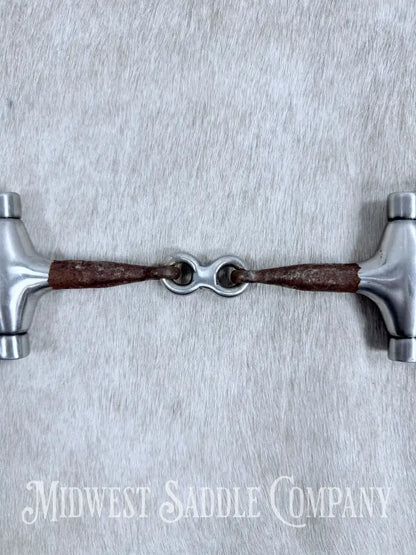 Weaver Pro Series Sweet Iron Dogbone Weighted Snaffle Copper Inlay 5” Bit