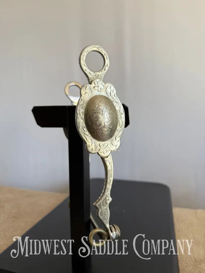 Western Arabian Show Horse Engraved Frogmouth Port Bit with Roller Copper Inlay Bit