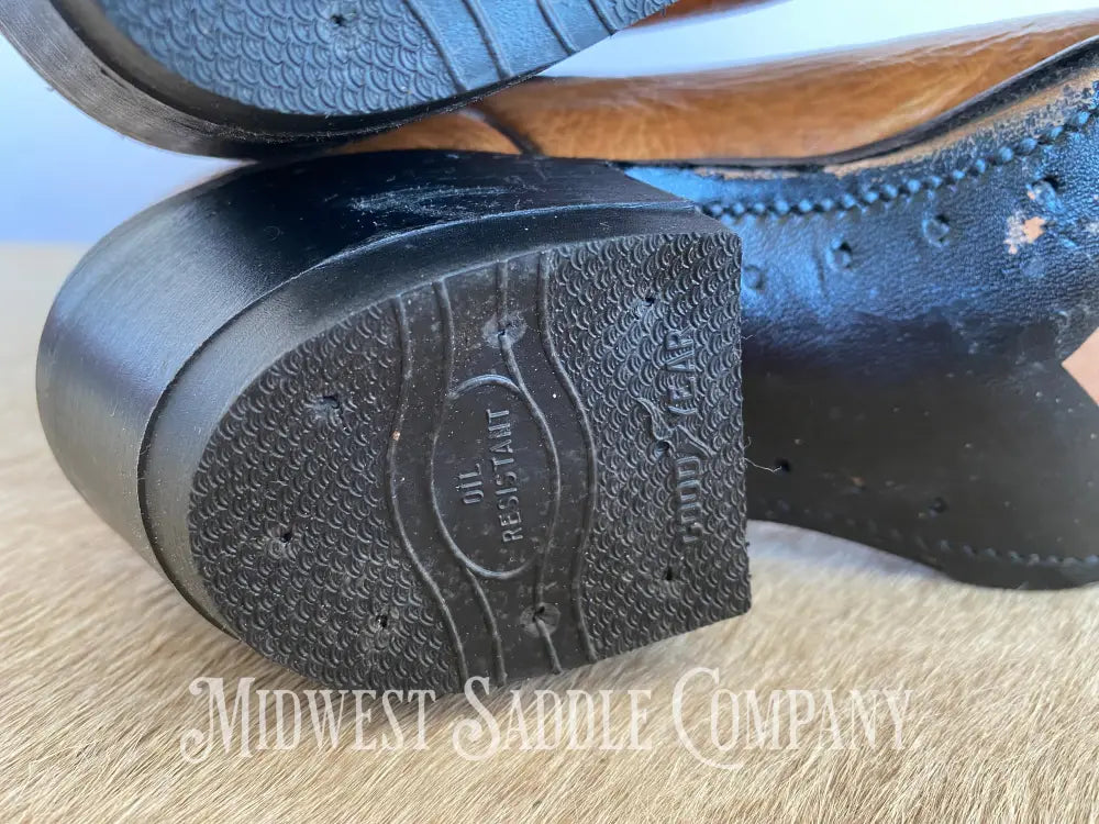 Women’s Abilene Western Leather Cowboy Boots Tall Shaft Chocolate & Tan - Size 5 M