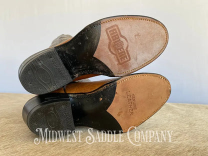 Women’s Abilene Western Leather Cowboy Boots Tall Shaft Chocolate & Tan - Size 5 M