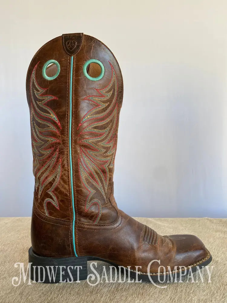 Women’s Ariat 4Lr Western Leather Cowboy Boots Turquoise Stitching - Size 9 B