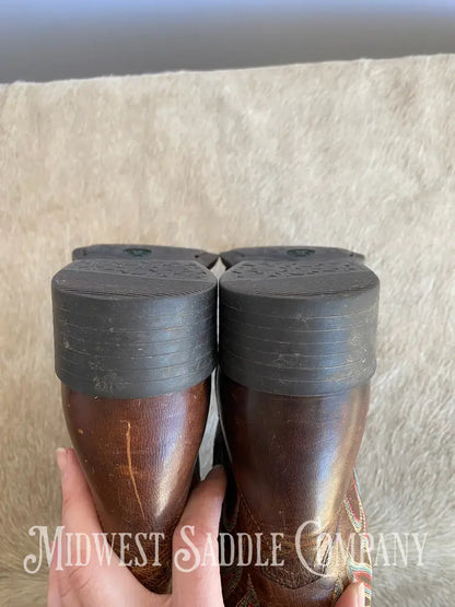 Women’s Ariat 4Lr Western Leather Cowboy Boots Turquoise Stitching - Size 9 B