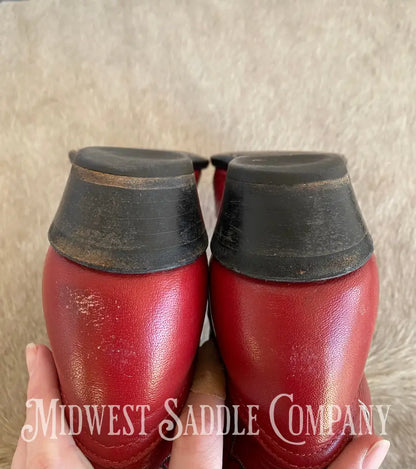 Women’s Tony Lama Western Cowboy Boots Red Leather - Size 9 M
