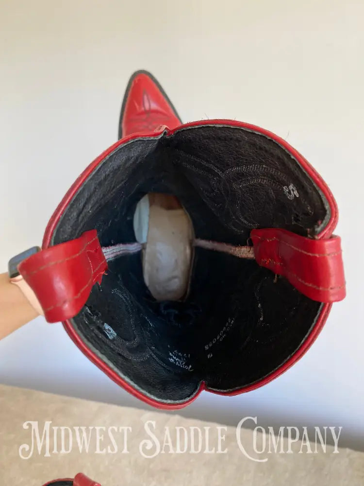 Women’s Tony Lama Western Cowboy Boots Red Leather - Size 9 M